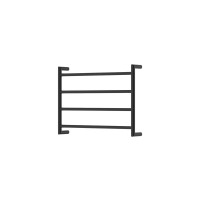 Kaya Round Heated Towel Rail Matte Black